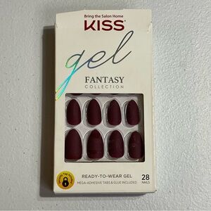 Kiss Gel Fantasy False Nails - Glue On - Red - 28ct
